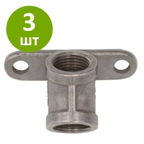 Крепление для ниппельной поилки 45 градусов, нержавеющая сталь, 1/2, 3 шт.