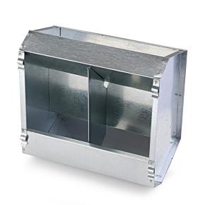 Кормушка бункерная для кроликов 2 секции металл 235 мм без крышки 