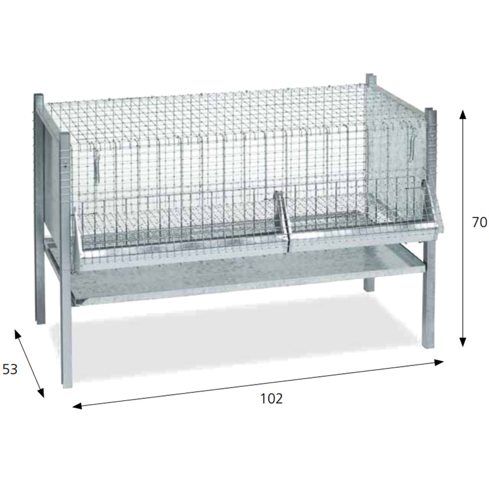 Клетка для цыплят на 20 голов 102 см