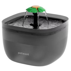 Автопоилка фонтан Petwant W7 2 л, 3 режима, с подсветкой, для кошек и собак, черная