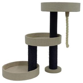 Когтеточка-комплекс с канатом 60х30х60 см, кремовый