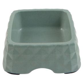 Миска бамбуковая для кошек и собак, 15x15x5.5 см, 430 мл, зеленый