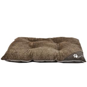 Лежак подушка Pet Choice для собак, 77х57х13 см, пушистый, коричневый