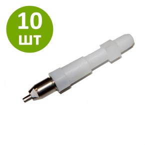 Поилка ниппельная для кроликов и птиц с удлинителем 6 см, комплект 10 шт.