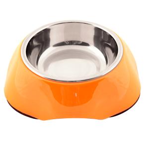 Миска со съемной чашей из нержавейки для собак и кошек, 180 мл, оранжевый