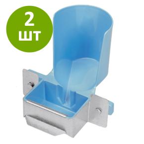 Поилка под бутылку "Ниагара" для кроликов и птиц, пластик/металл, комплект 2 шт.