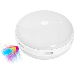 Игрушка для кошек Pawgether PL1w с перьями интерактивная, белая