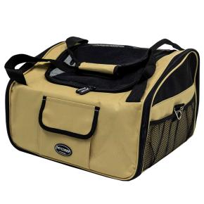 Сумка-переноска автокресло для собак и кошек 41х34х30 см в машину, бежевый