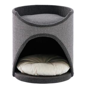 Когтеточка-домик 40х40х45 см, серый