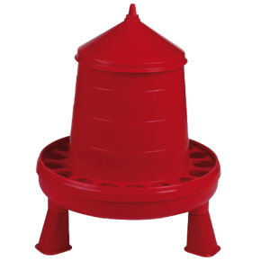 Кормушка бункерная 4 кг пластик с решеткой с круглыми отверстиями на ножках