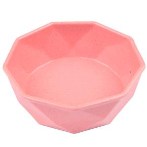 Миска для собак и кошек бамбуковая, 14.4x14.4x5.4 см, 500 мл, розовый