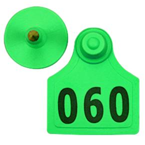Бирка двойная 40х50 мм с номером, зеленая, 100 шт. для КРС, верблюдов, оленей