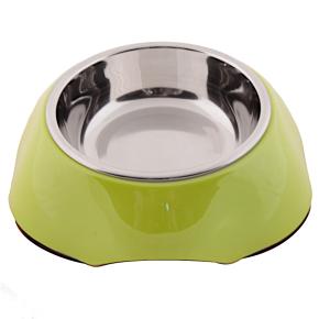 Миска со съемной чашей из нержавейки для собак и кошек, 180 мл, зеленый