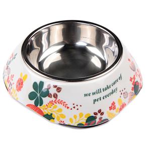 Миска, 14x19x5.5 см, 420 мл, цветы