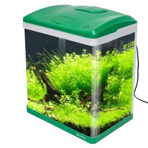 Аквариум Boyu EC-400 панорамный, 33 л, с фильтром и LED-лампой, зеленый