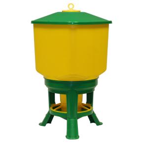 Кормушка бункерная Kubic Premium 35 кг пластик с разделительной решеткой на ножках