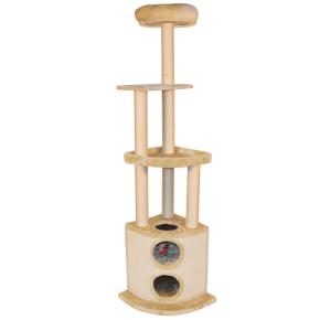 Когтеточка-комплекс 45х45х197 см, бежевый
