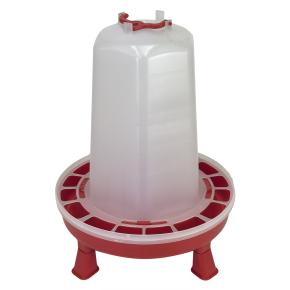 Поилка вакуумная 15 л с винтовой пробкой и ручкой на ножках для кур, домашней птицы