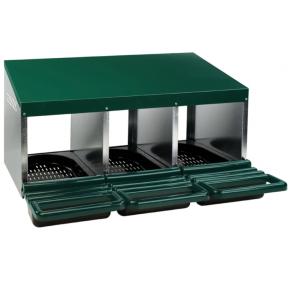 Гнездо для кур несушек 3 секции с яйцесборником