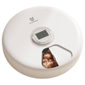 Автокормушка Petzengo PF19-L 6 секций, ж/к дисплей, с охлаждением, для сухого и влажного корма, белая