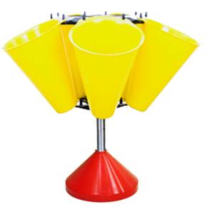 Установка для убоя куропаток, фазанов 5 конусов, карусельная, пластик, алюминий