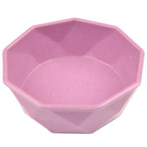 Миска для собак и кошек бамбуковая, 14.4x14.4x5.4 см, 500 мл, фиолетовый