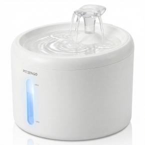 Автопоилка фонтан Petzengo PW9-L 2.5 л, с подсветкой, для кошек и собак, белая