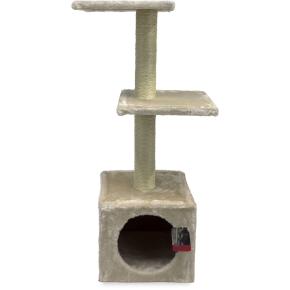 Когтеточка-комплекс 30х30х88 см, кремовый