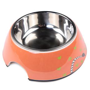 Миска со съемной чашей для собак и кошек, 14.5x14.5x5 см, 150 мл, оранжевый