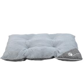 Лежак подушка Pet Choice для собак, стеганая 100х73х17 см, пушистый, серый