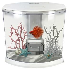 Аквариум Pawgether WF-1 панорамный 3,3 л, настольный с фильтром и светильником