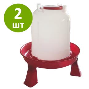 Поилка вакуумная ECO 1,5 л с ручкой на ножках, 2 шт.