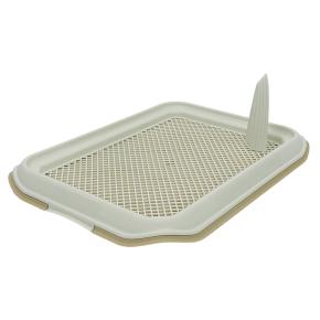 Лоток для собак со столбиком Catidea 50х37х6 см под пеленку бежевый