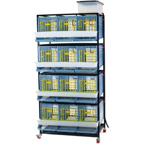 Клетка Comfortplast для куропаток 3 секции, 4 яруса, пластиковая