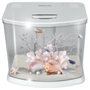 Аквариум Pawgether WF-3 панорамный 3,8 л, настольный с фильтром и светильником