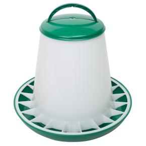 Кормушка бункерная 6 кг пластик с разделительной решеткой зеленая