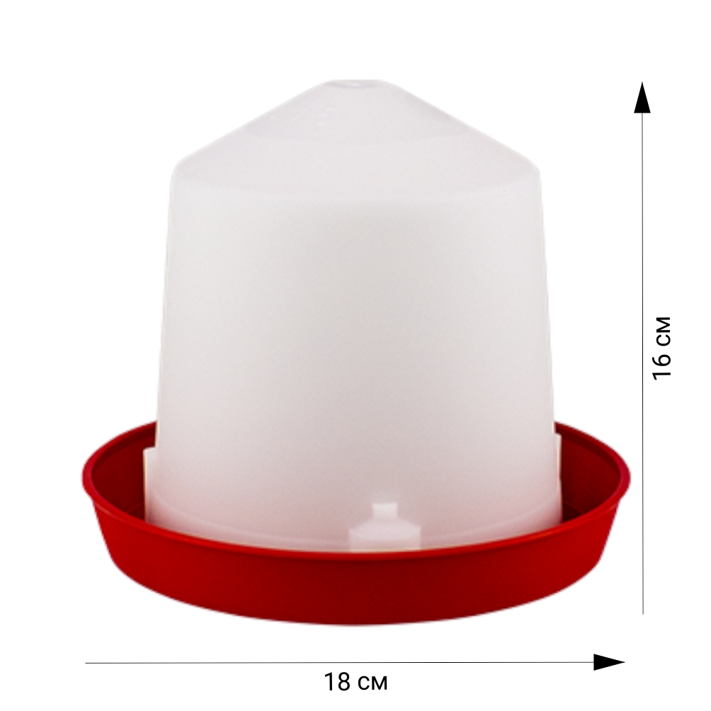 Поилка вакуумная 1,5 л для цыплят и перепелов, комплект 5 шт.