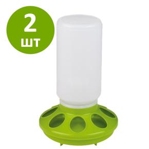 Кормушка бункерная 1 кг пластик с круглыми отверстиями, 2 шт.