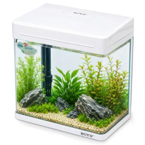 Аквариум Boyu MS-220 7,5 л с LED светильником и фильтром, белый​