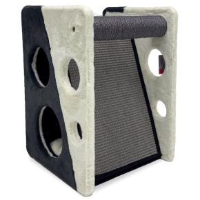 Когтеточка-домик 40х38х55 см, серый