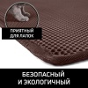 Двухслойный коврик под лоток 55х75 см для кошачьего туалета, коричневый  