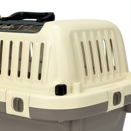 Переноска Superior Range 51х33х33 см для кошек и собак Pet Choice с креплением к ремню безопасности автомобиля и металлической верхней решеткой​