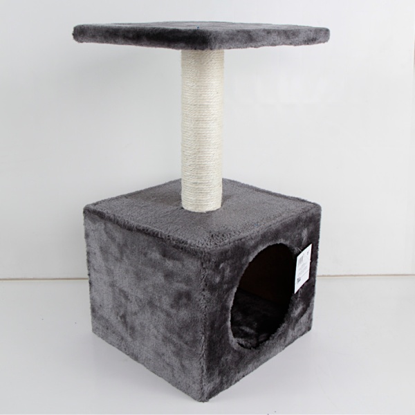 Когтеточка-домик 30х30х57 см, темно-серый