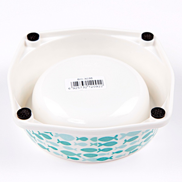 Миска для собак и кошек, 12×12×3.8 см, 130 мл, голубой