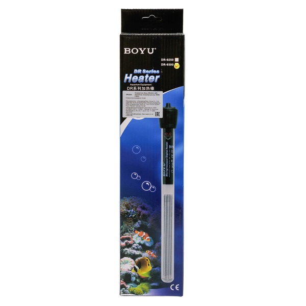 Нагреватель для аквариума Boyu DR-9300 с терморегулятором, LED индикатором и дисплеем, 300 Вт на 300-350 л