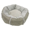 Лежак подушка Pet Choice для собак и кошек, круглый 76х76х15 см, меховой, серый