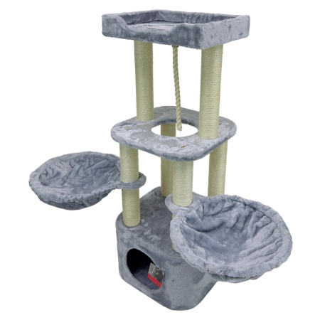 Когтеточка-комплекс 40х40х108 см, серый