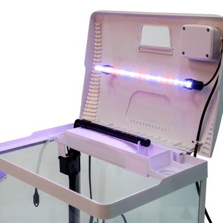 Аквариум Boyu EC-400 панорамный, 33 л, с фильтром и LED-лампой, белый​