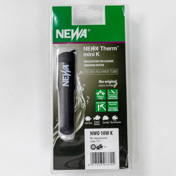 Нагреватель для воды аквариума Newa Therm Mini NWO-10K 230V 50Hz 10W автоматический до 15 л