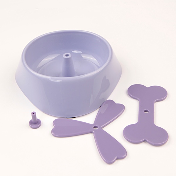 Миска медленного кормления животных игровая 15.5x4.7 см, 350 мл, фиолетовый